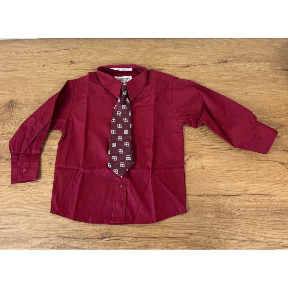 Boy's Van Heusen Dress Shirt with Tie Size 3T New with Bag‎